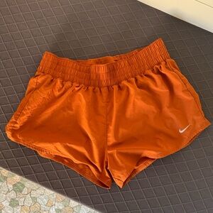 Nike Women's Bright Orange Athletic Dry Fit Shorts w/ Liner, Women’s L